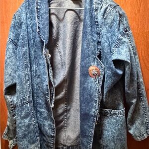 Vintage Acid Wash Denim Jacket Dakota sport size 2xl 1980s/1990s